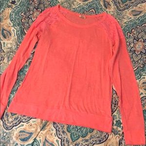 Victoria’s Secret PINK pink lace long sleeve t